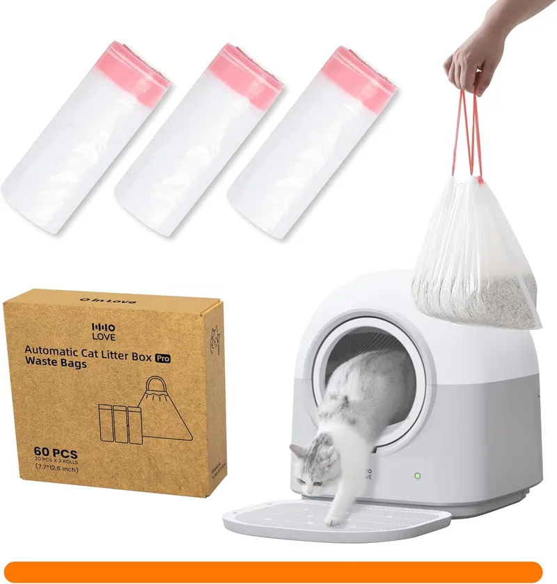 ABRCT Waste Bags(60 Count) for Self-Cleaning Litter Box